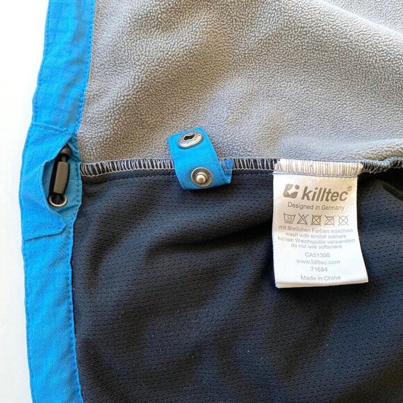 Killtec Softshell Hooded Jacket Boys Size 12 Windproof Fleece Blue Sports Outdoo - Picture 13 of 16
